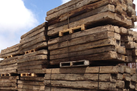 lumber yard - used railroad ties - bourget bros